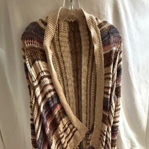 Free People Multi Color Sweater Duster